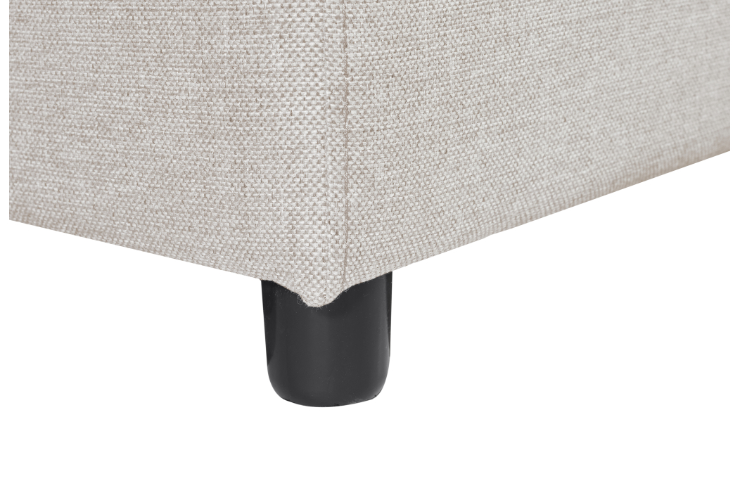 Canapé d'angle panoramique OSLO convertible avec coffres et poufs en tissu