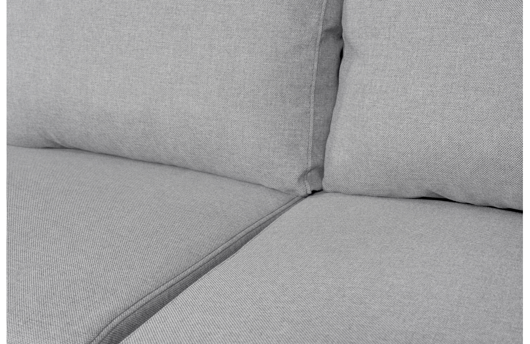 Canapé d'angle panoramique OSLO convertible avec coffres et poufs en tissu