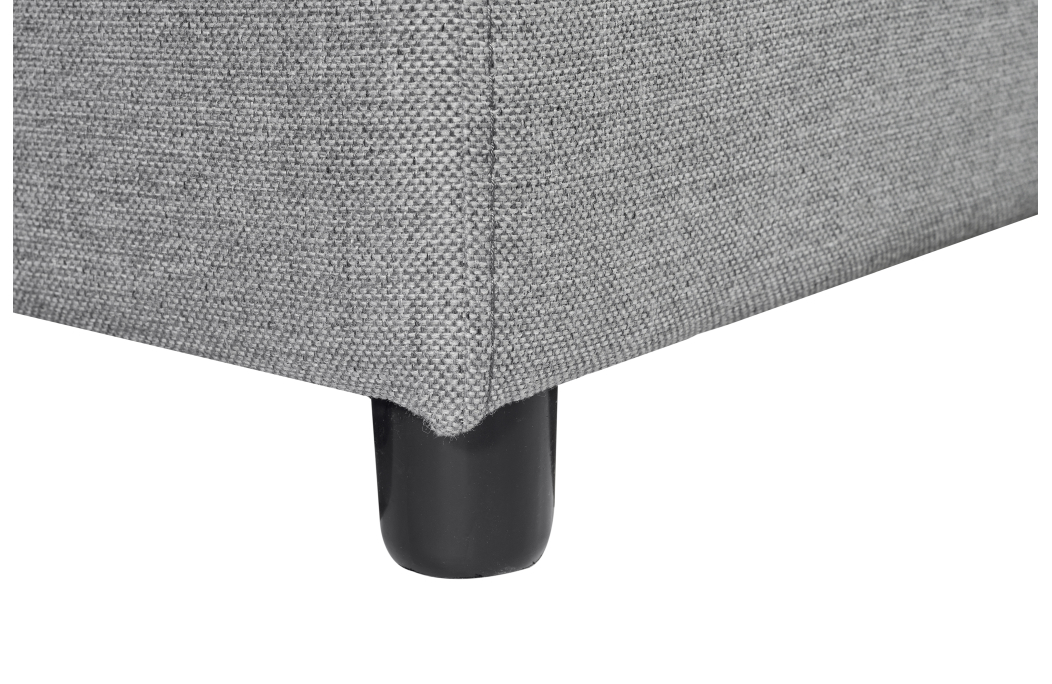 Canapé d'angle panoramique OSLO convertible avec coffres et poufs en tissu
