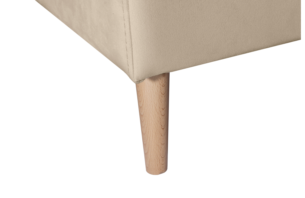 Canapé d'angle MARIA SCANDINAVE VELOURS réversible et convertible avec coffre