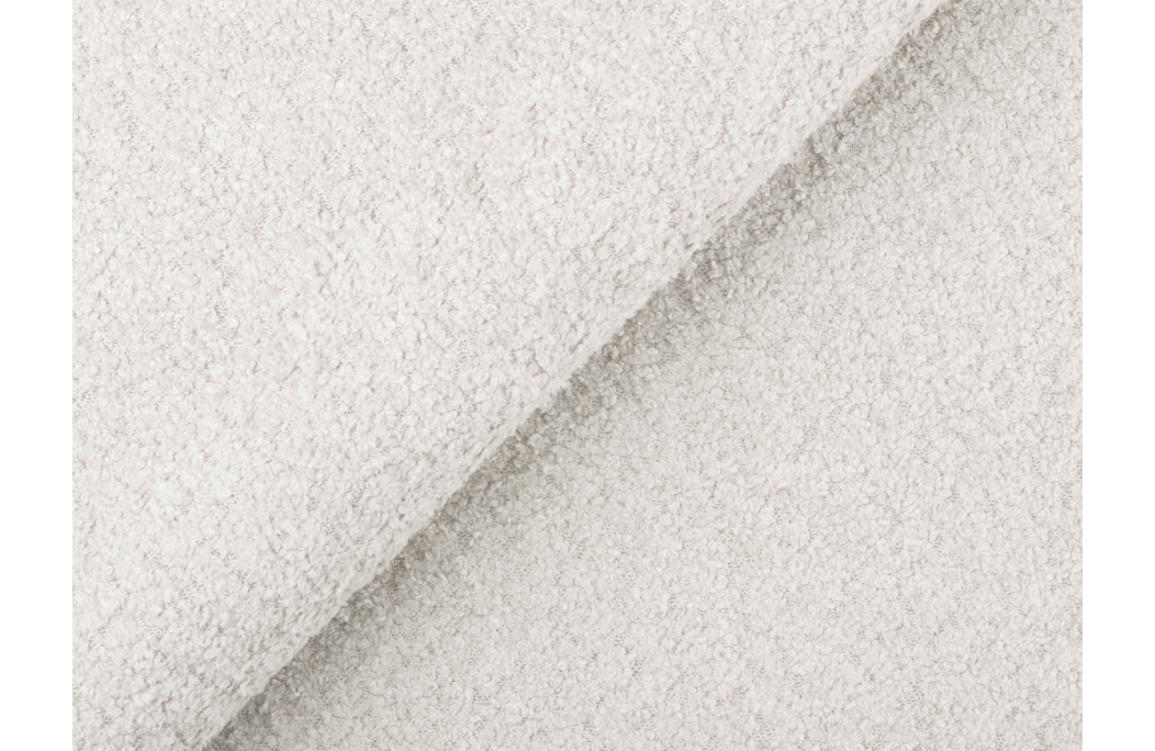 Canapé d'angle convertible MATHIS avec coffre en tissu bouclettes