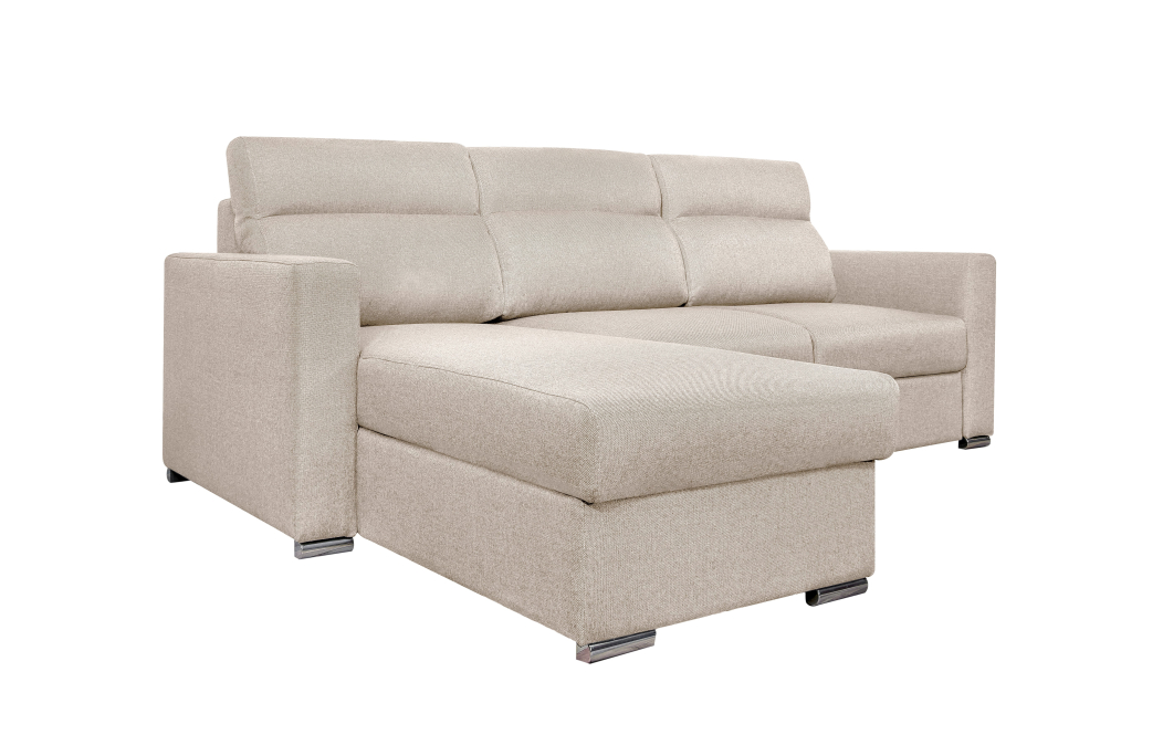 Canapé d'angle KEI réversible convertible en tissu