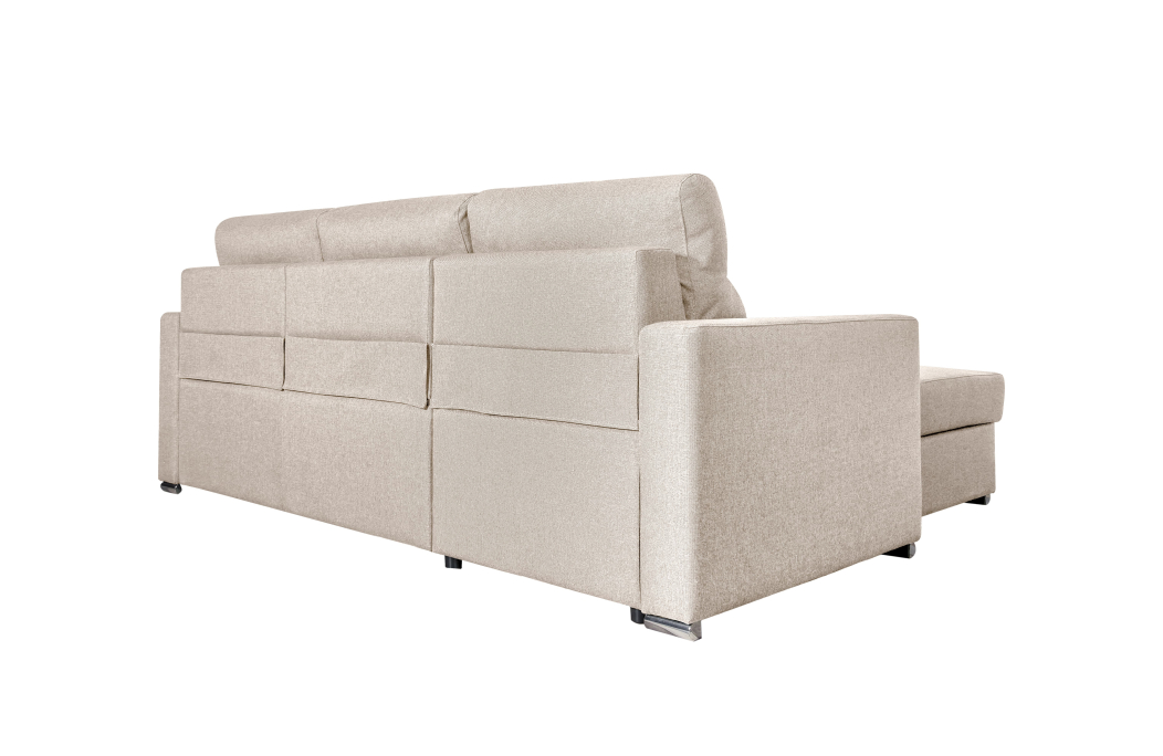 Canapé d'angle KEI réversible convertible en tissu
