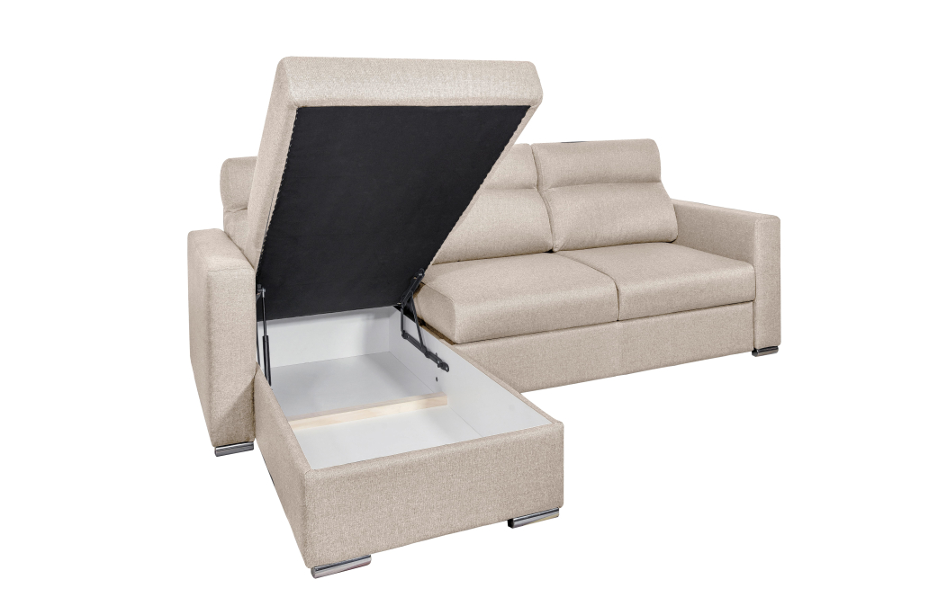 Canapé d'angle KEI réversible convertible en tissu