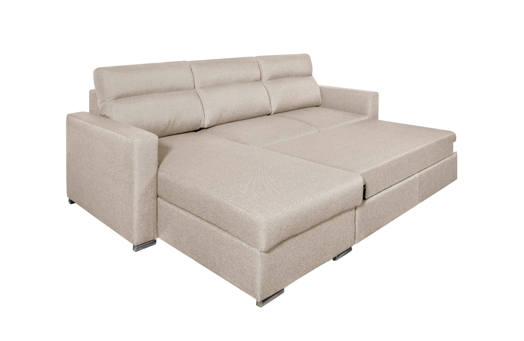 Canapé d'angle KEI réversible convertible en tissu