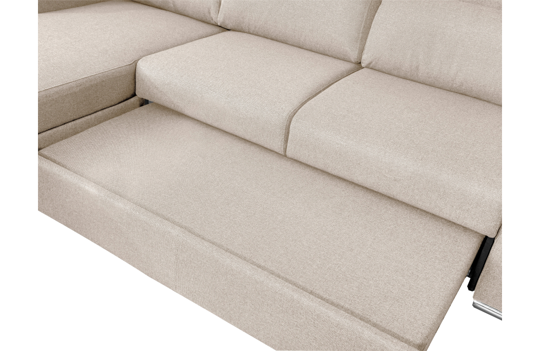 Canapé d'angle KEI réversible convertible en tissu