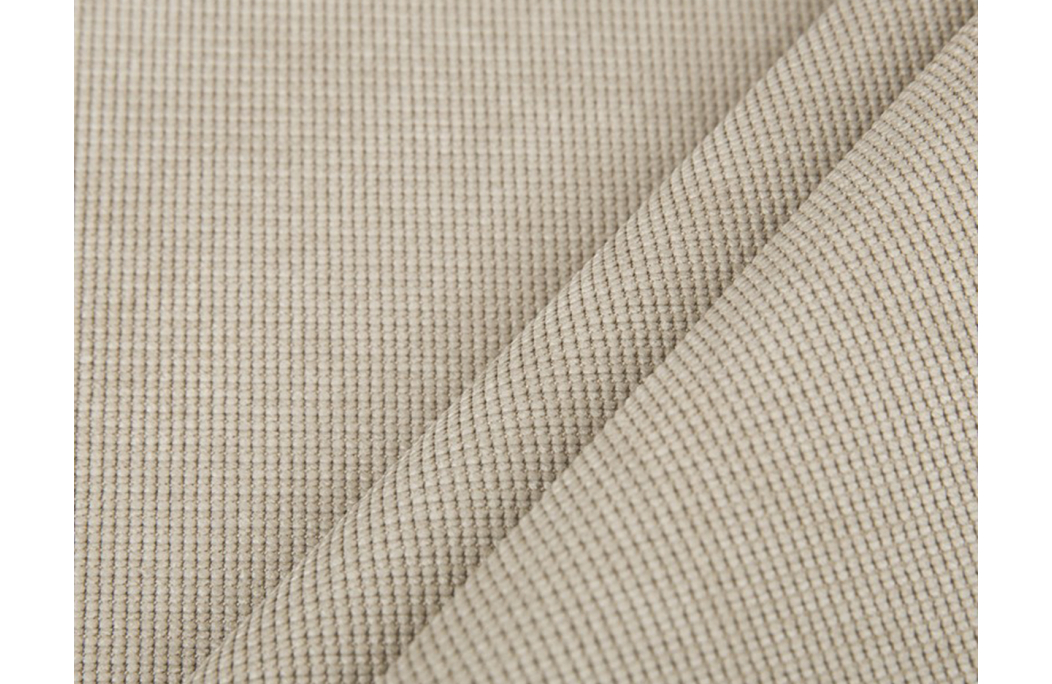Canapé d'angle TAMIA convertible avec coffre et 2 poufs en tissu