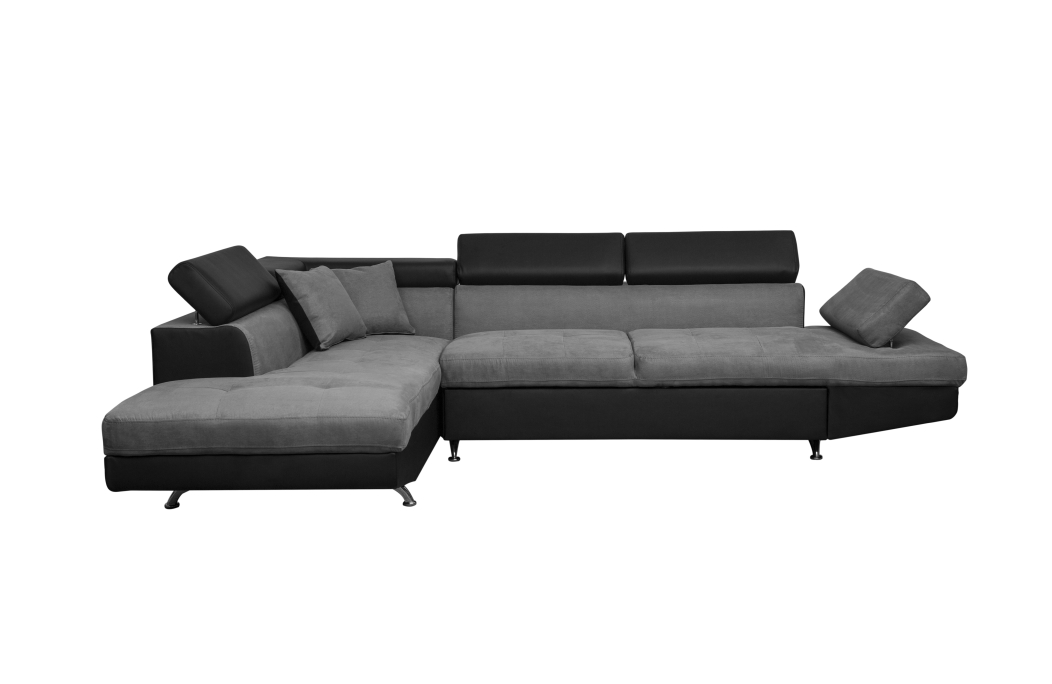 Canapé d'angle RIO Convertible avec coffre en microfibre et simili