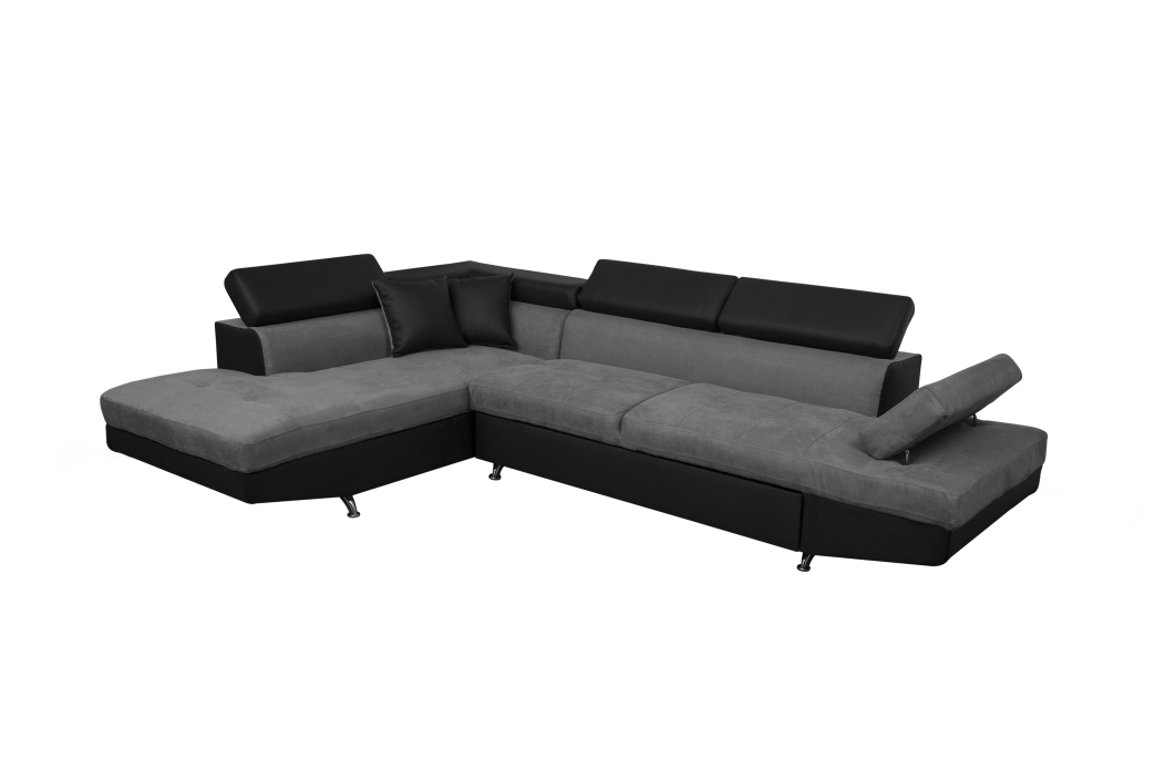Canapé d'angle RIO Convertible avec coffre en microfibre et simili