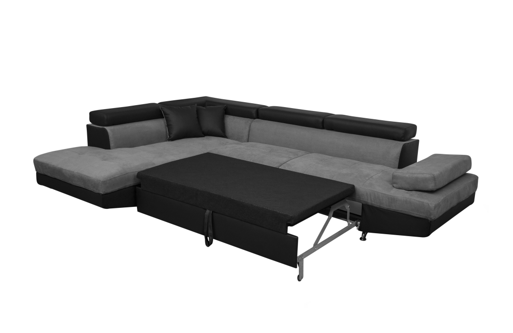 Canapé d'angle RIO Convertible avec coffre en microfibre et simili