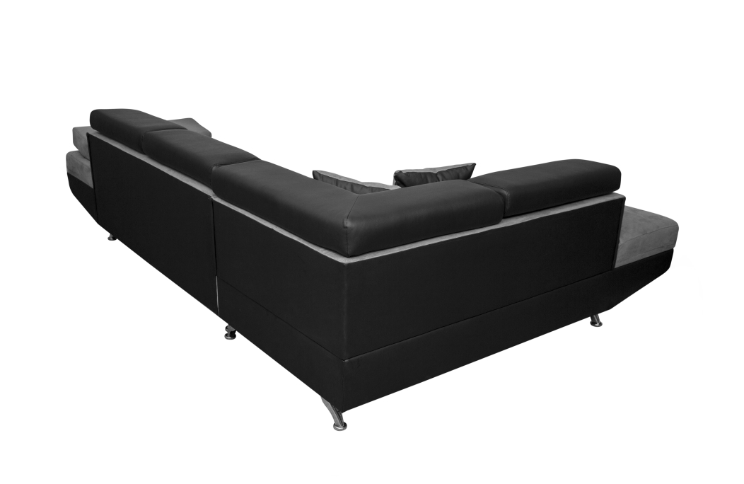 Canapé d'angle RIO Convertible avec coffre en microfibre et simili