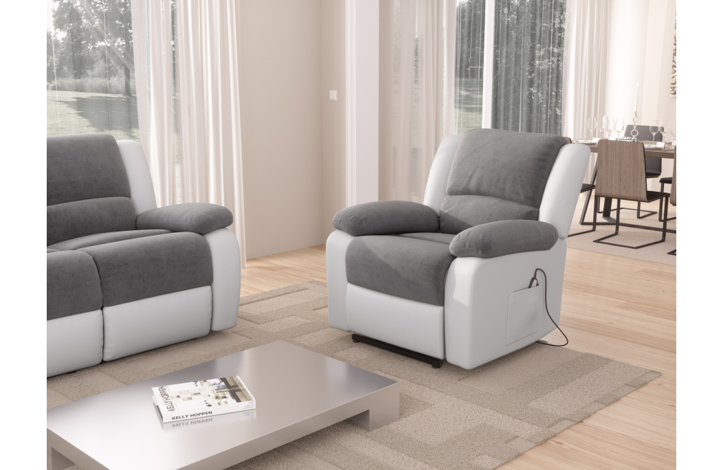 Fauteuil Relaxation releveur électrique Microfibre / Simili DETENTE