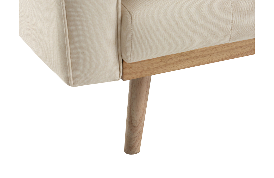 Canapé droit KENT convertible style sandinave 3 places en tissu