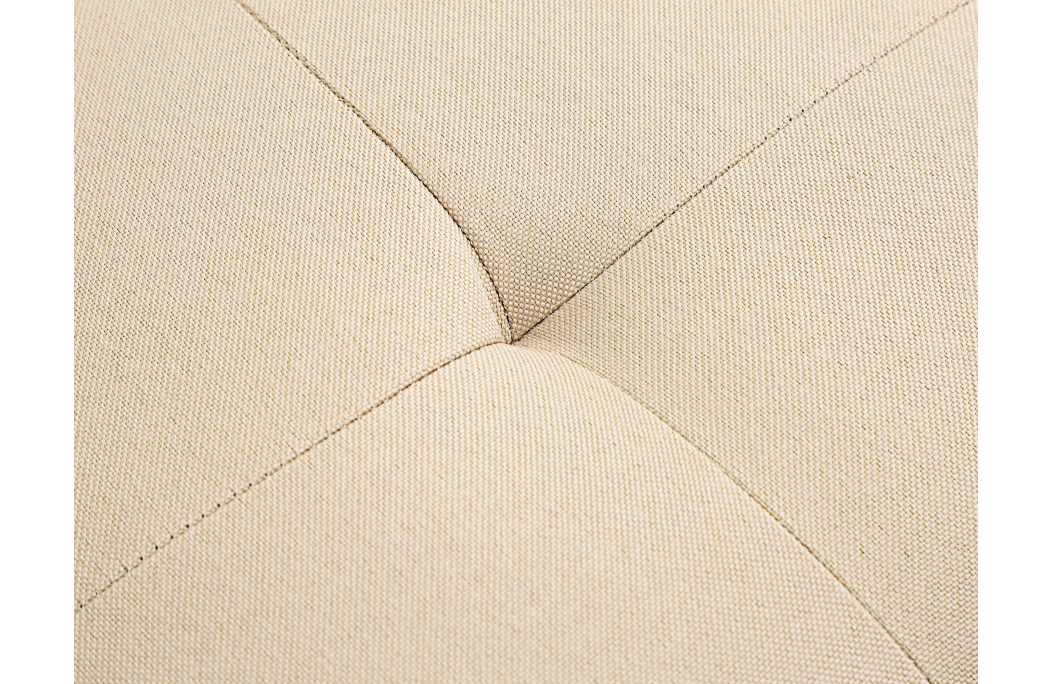 Canapé droit KENT convertible style sandinave 3 places en tissu