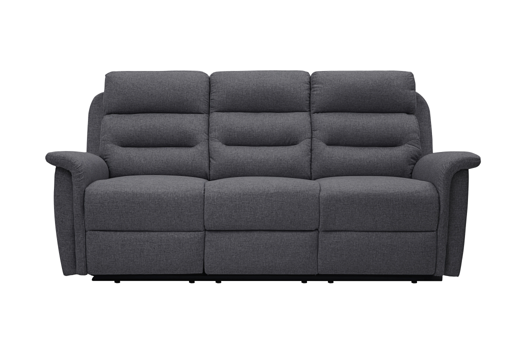 RELAXXO - Ensemble canapé relax manuel LÉON 3 places + fauteuil manuel en tissu