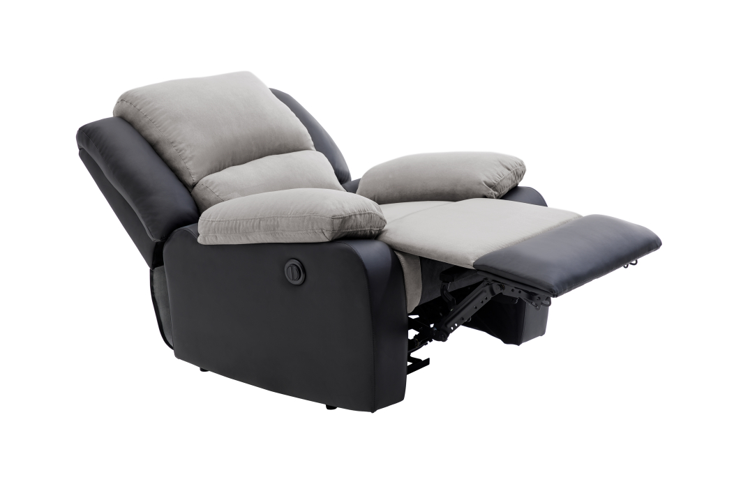 RELAXXO - Ensemble canapé relax électrique LEO 3 places + fauteuil releveur en microfibre et simili