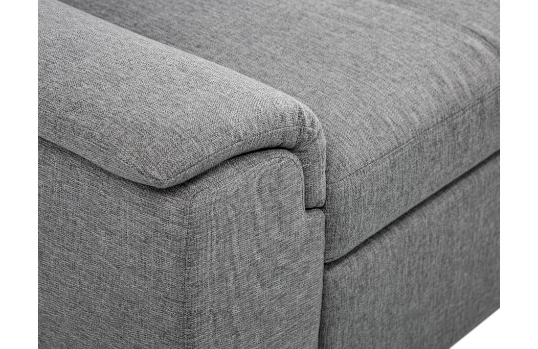 PARMA - Canapé d'angle convertible avec coffre en tissu