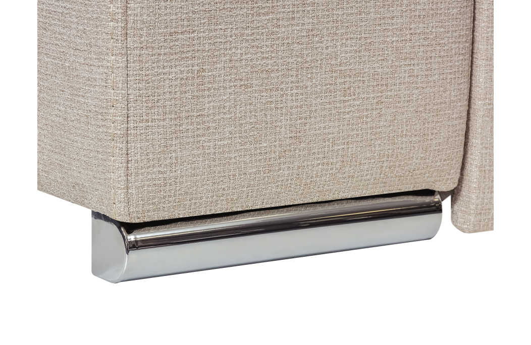 ADEN - Canapé d'angle convertible avec coffre en tissu