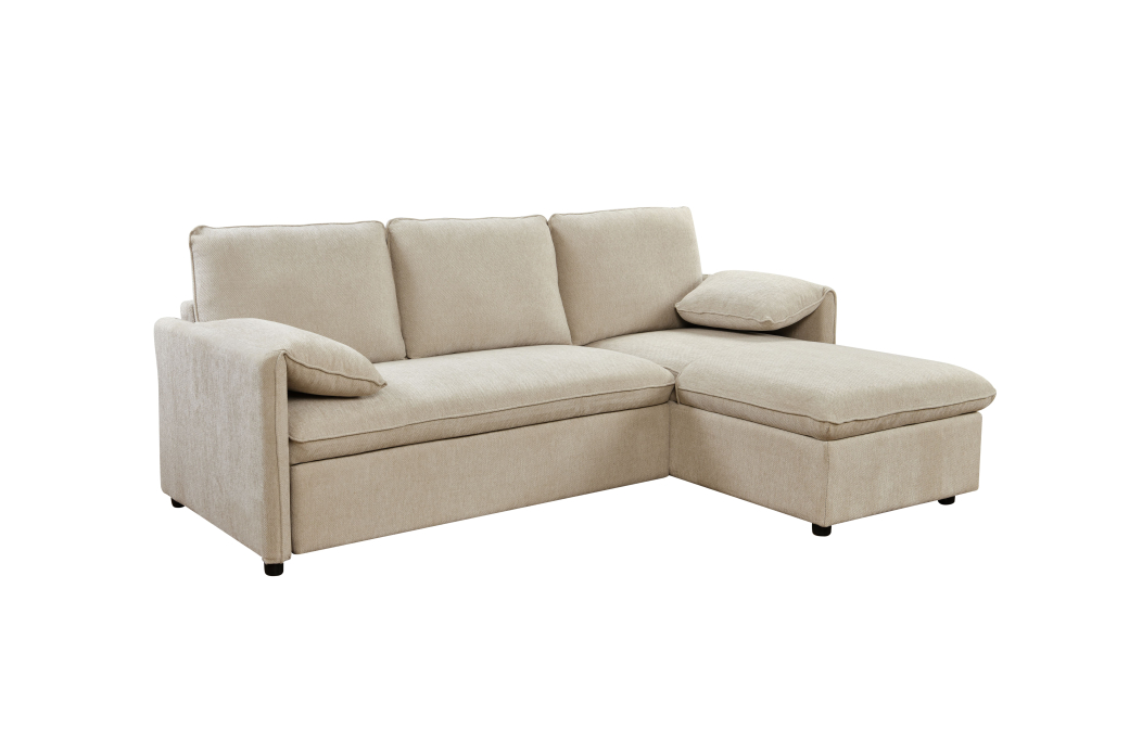 Canapé d'angle MATHIS réversible convertible en tissu