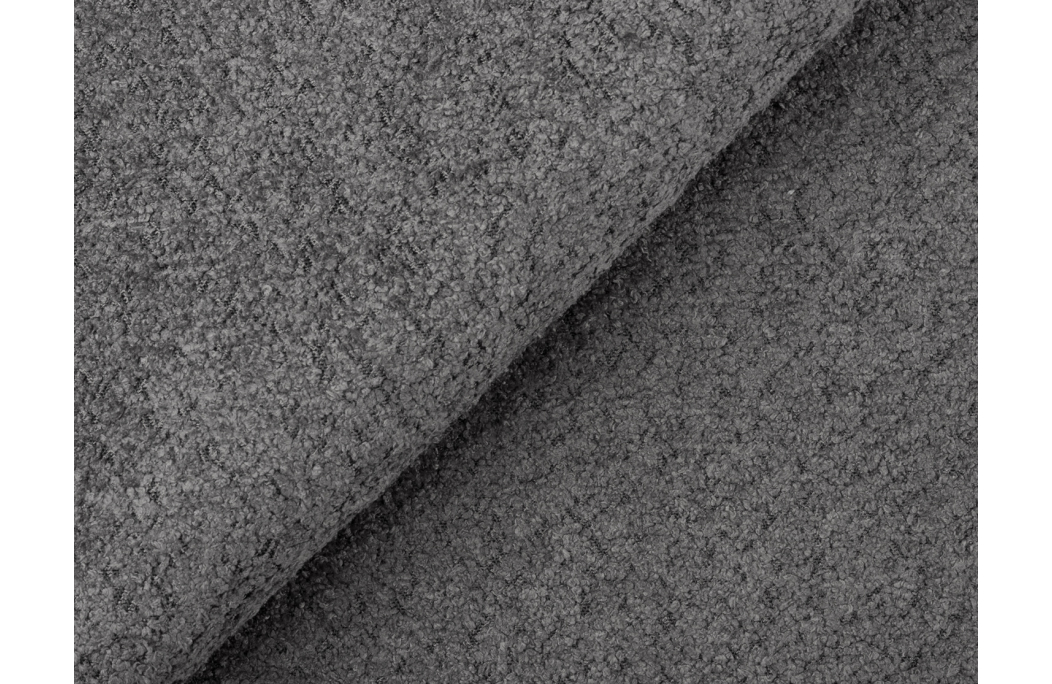 CLARISSE - Canapé d'angle convertible réversible avec coffre en tissu bouclettes