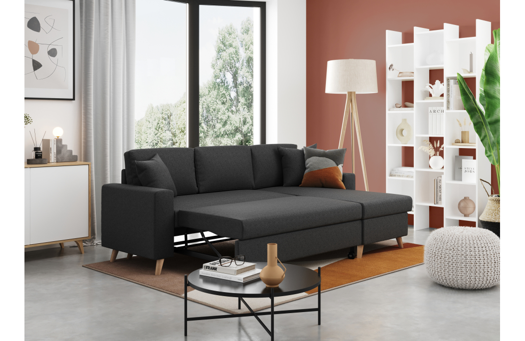 Canapé d'Angle MARIA SCANDINAVE Réversible et Convertible