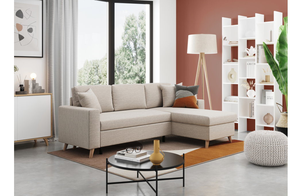 Canapé d'Angle MARIA SCANDINAVE Réversible et Convertible
