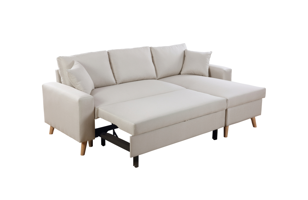 Canapé d'Angle MARIA SCANDINAVE Réversible et Convertible