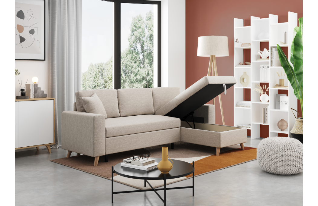 Canapé d'Angle MARIA SCANDINAVE Réversible et Convertible