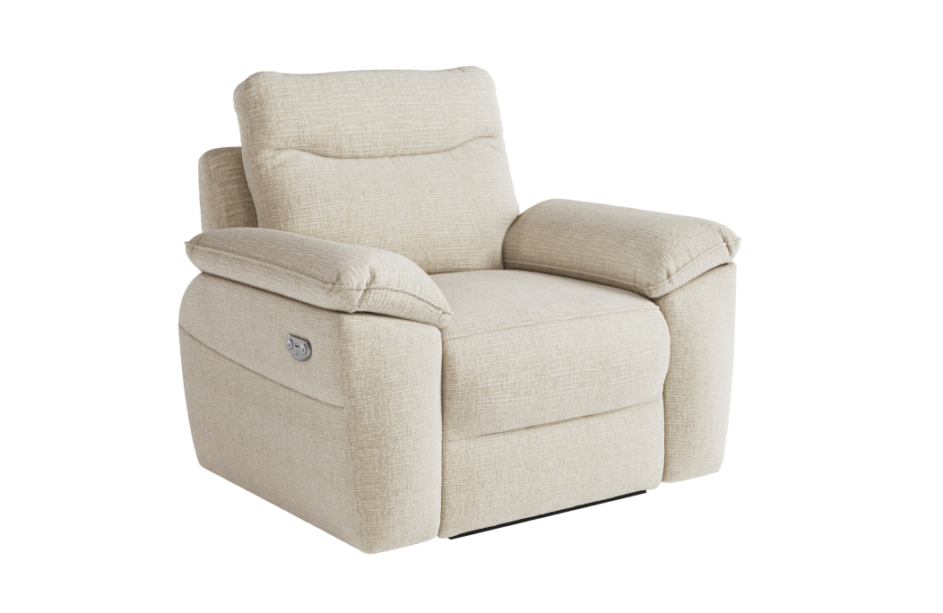 Fauteuil de relaxation électrique ROSS en tissu texturé 3D