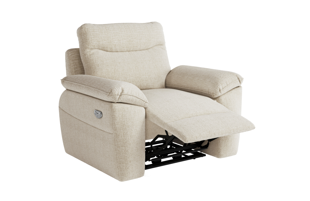 Fauteuil de relaxation électrique ROSS en tissu texturé 3D