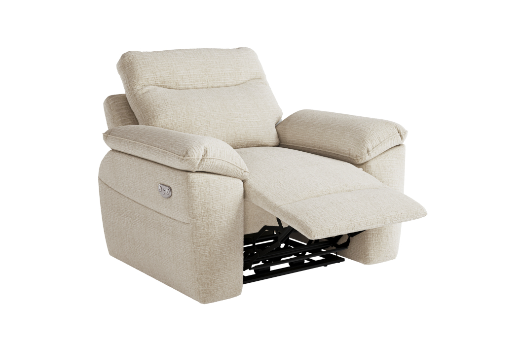 Fauteuil de relaxation électrique ROSS en tissu texturé 3D