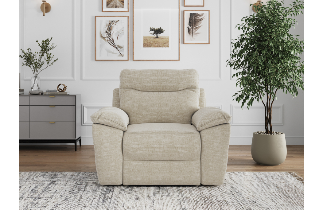 Fauteuil de relaxation électrique ROSS en tissu texturé 3D