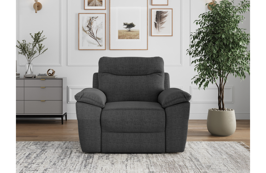 Fauteuil de relaxation manuel ROSS en tissu texturé 3D