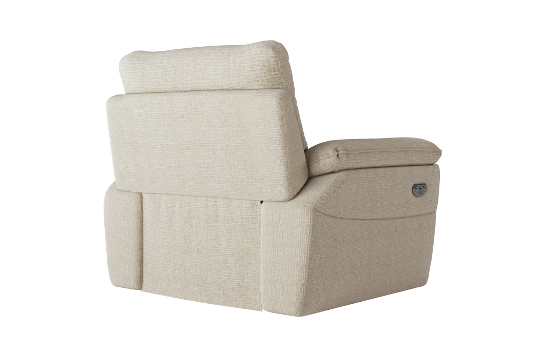 Fauteuil de relaxation électrique ROSS en tissu texturé 3D