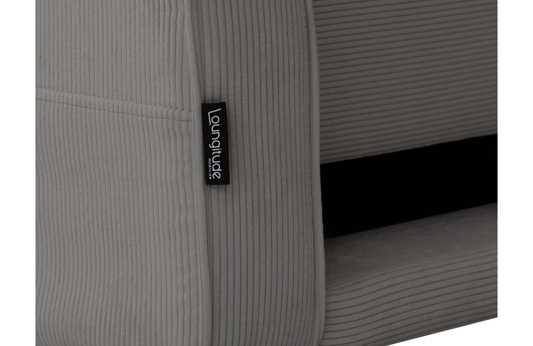 Canapé droit scandinave ELGA convertible 3 places en velours côtelé