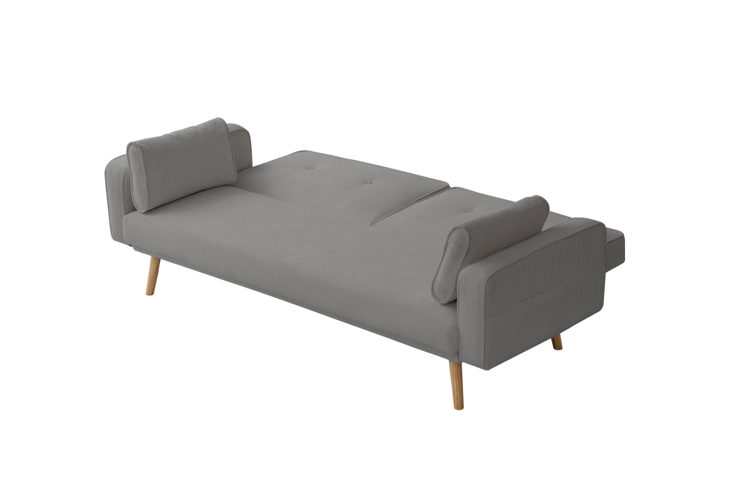 Canapé droit scandinave ELGA convertible 3 places en velours côtelé