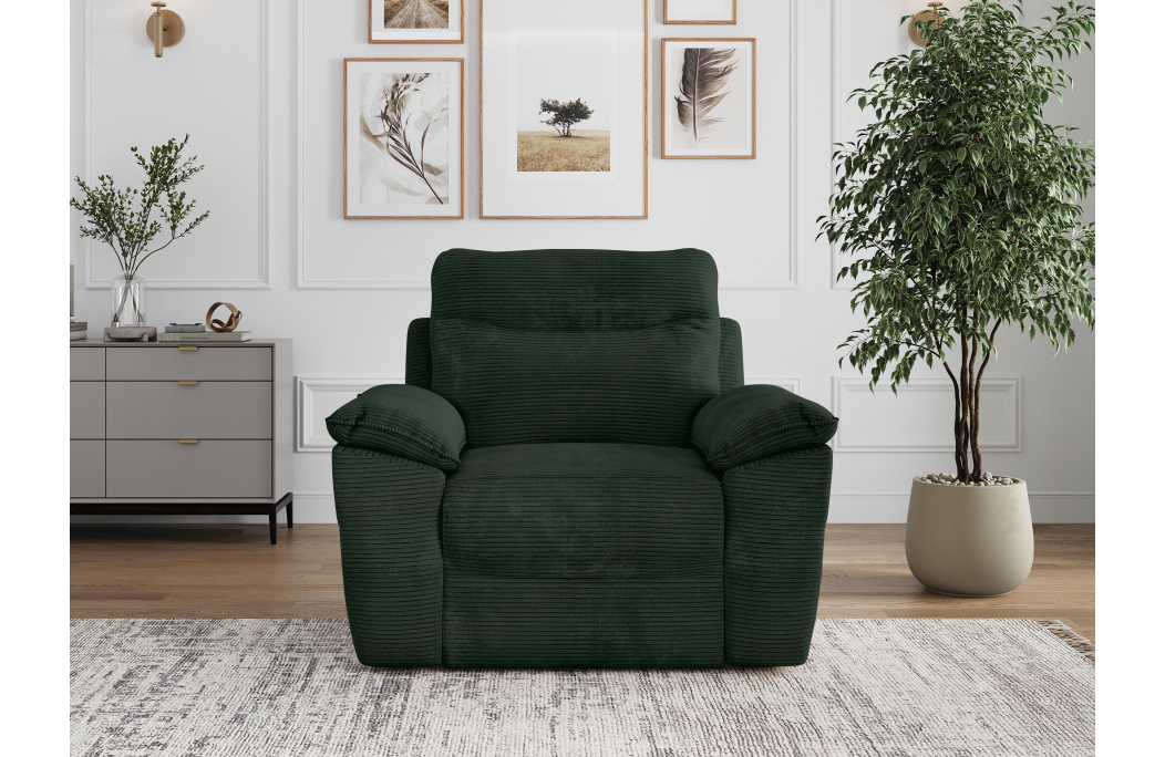 Fauteuil de relaxation manuel ROSS en velours côtelé
