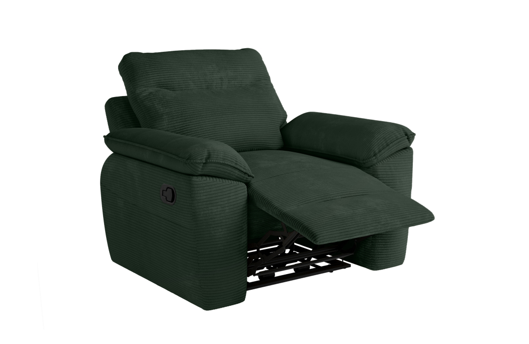 Fauteuil de relaxation manuel ROSS en velours côtelé