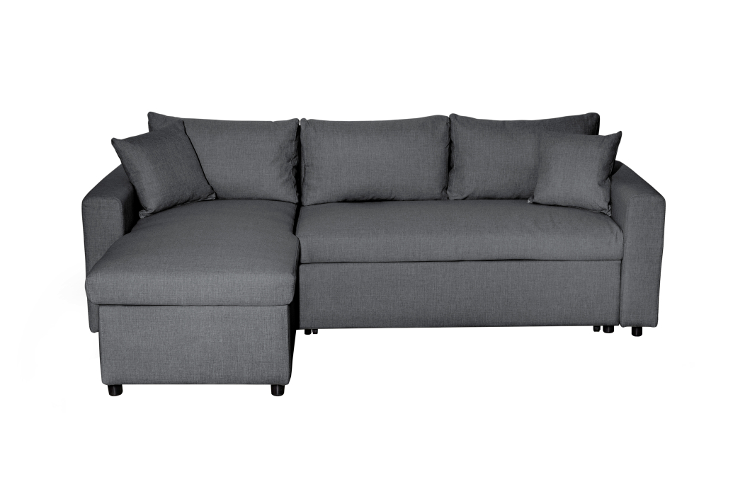 Canapé d'Angle MARIA Réversible et Convertible avec Coffre en tissu