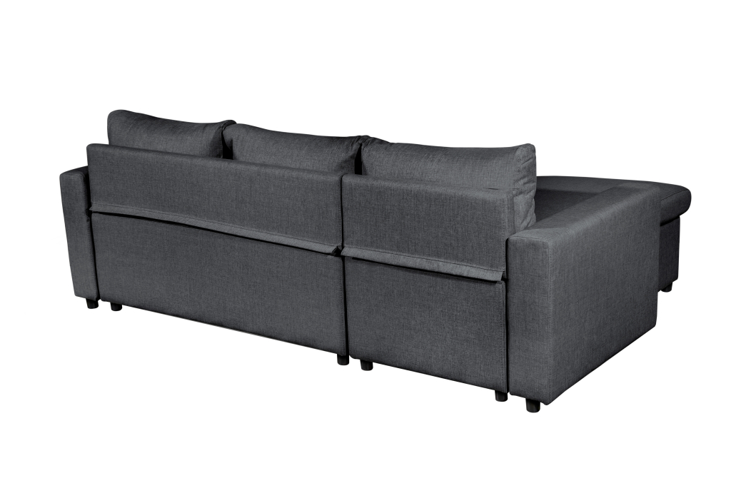 Canapé d'Angle MARIA Réversible et Convertible avec Coffre en tissu