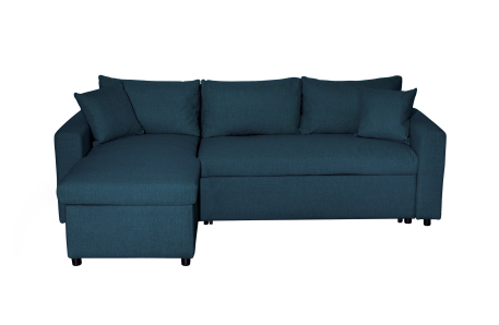 Canapé d'Angle MARIA Réversible et Convertible avec Coffre en tissu