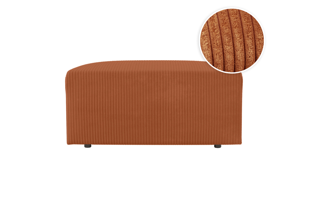 Pouf ROMANE en velours côtelé