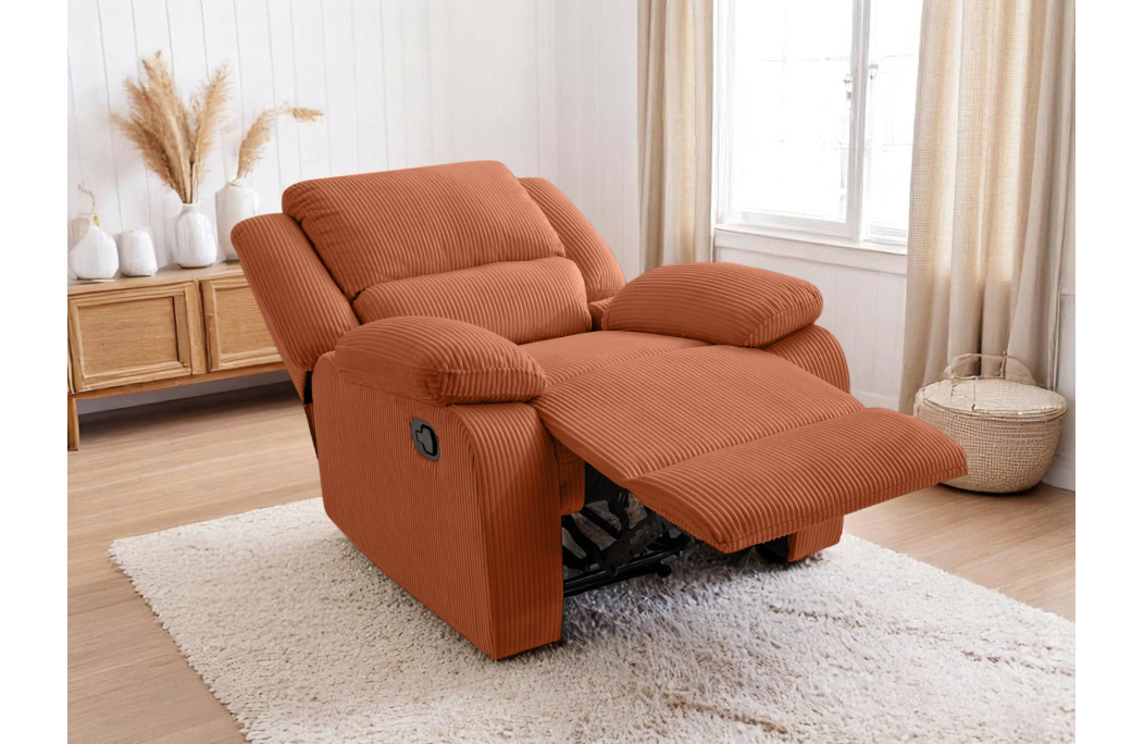 RELAXXO - Fauteuil de relaxation LEO en velours côtelé