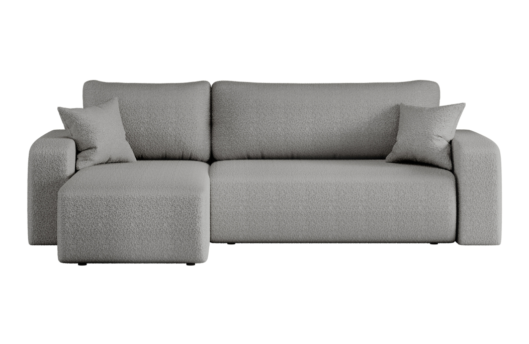 Canapé ALYA d'angle réversible et convertible 4 places en tissu bouclette