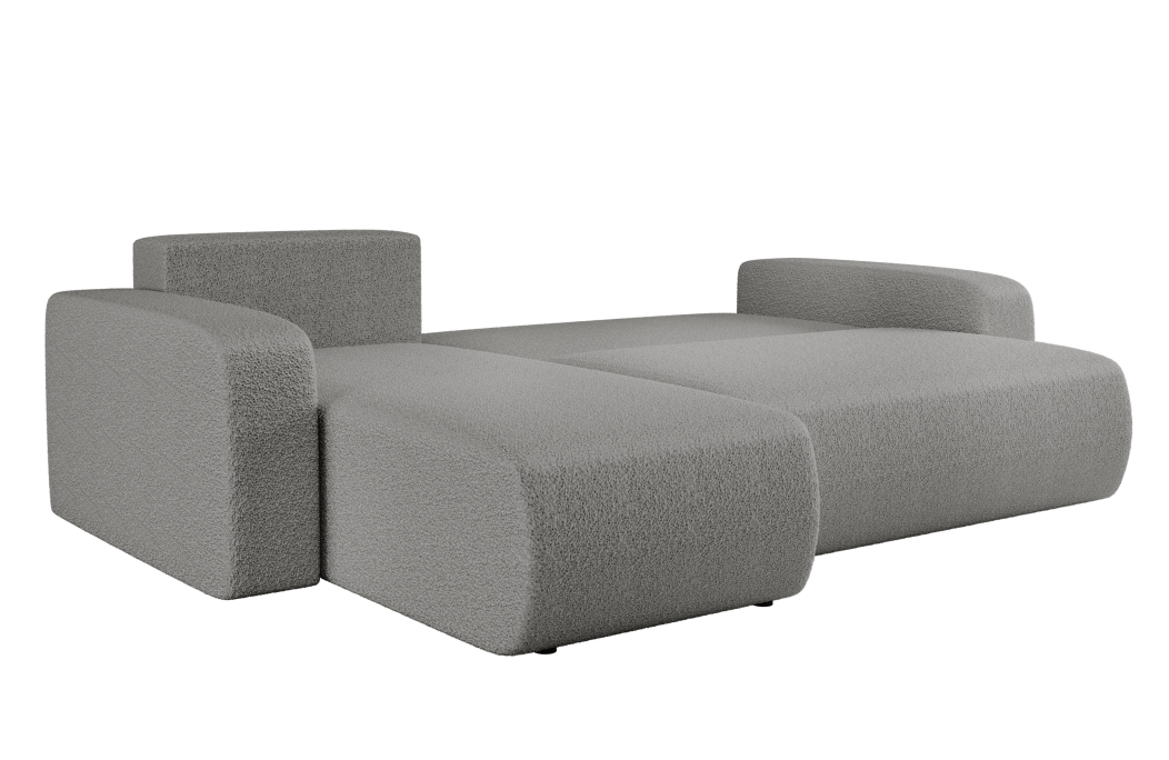 Canapé ALYA d'angle réversible et convertible 4 places en tissu bouclette