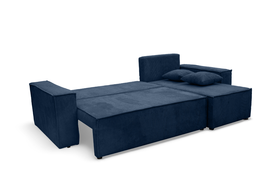 Canapé FARAH d'angle convertible et réversible 4 places en velours côtelé