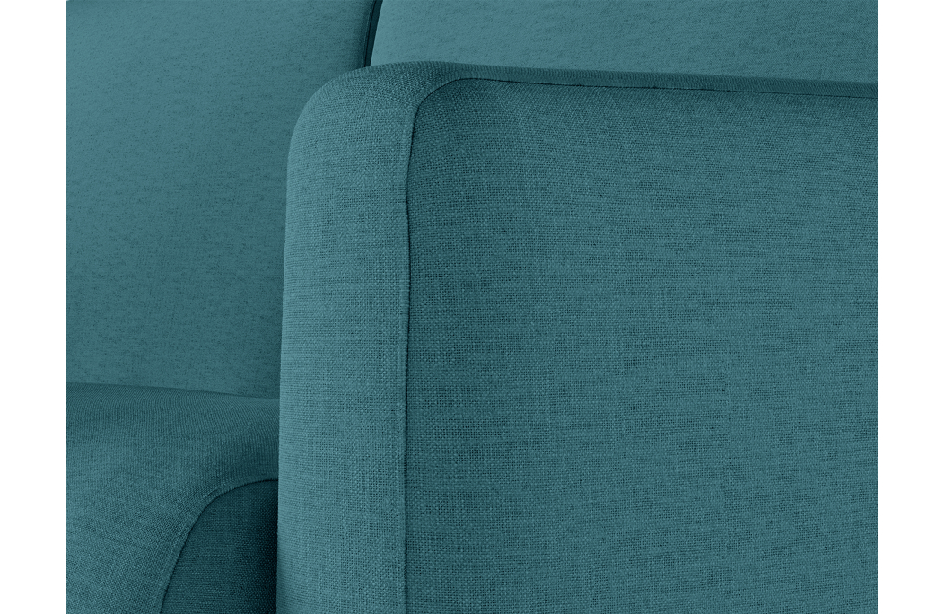 Canapé d'angle convertible express 4 places AGATHE couchage quotidien en tissu