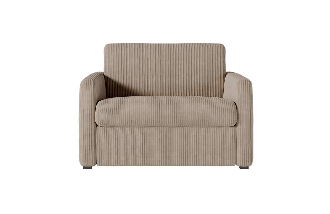 Fauteuil AGATHE convertible express couchage quotidien en velours côtelé