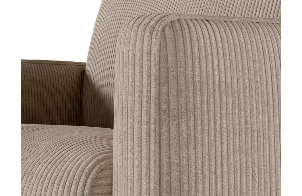 Fauteuil AGATHE convertible express couchage quotidien en velours côtelé
