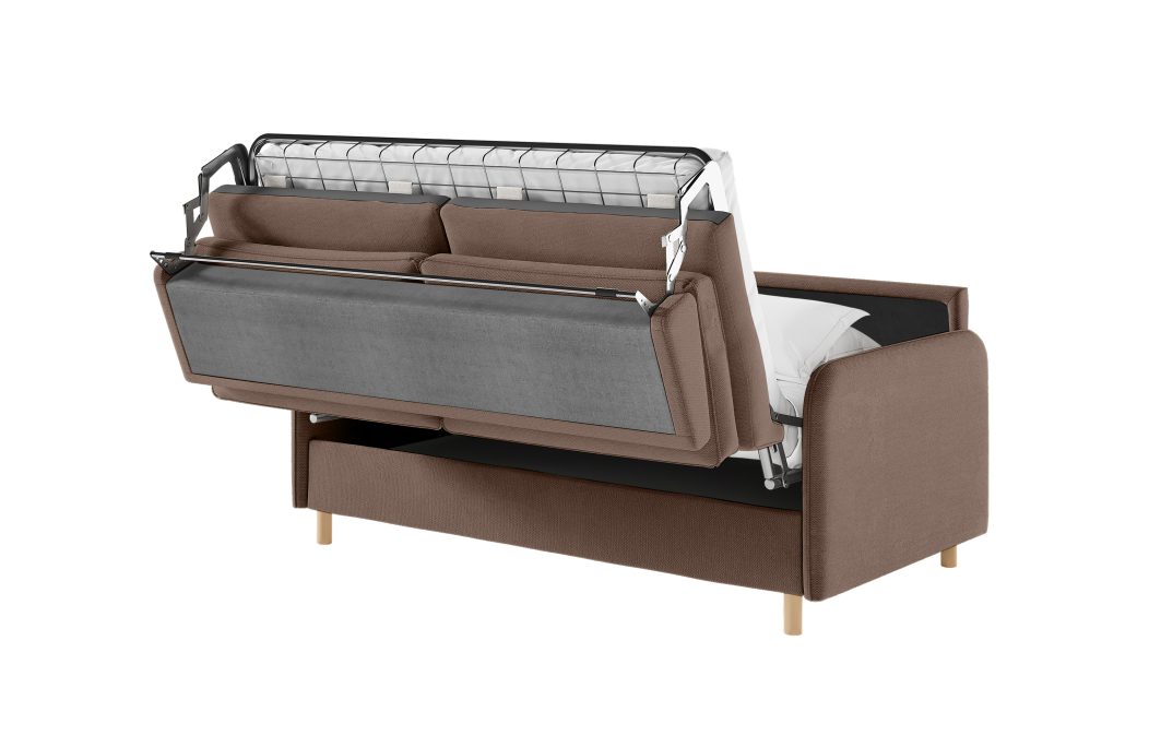 Canapé MIKA convertible 3 places système couchage express en tissu